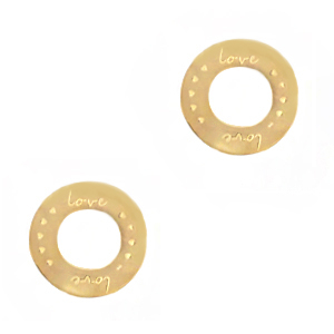 Breloques en acier inox connecteur Dor&eacute;