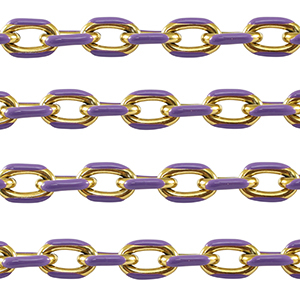 Appr&ecirc;ts en acier Inox cha&icirc;ne maille jaseron maille for&ccedil;at Dor&eacute;-violet
