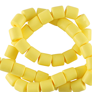 Perles en polym&egrave;re 6mm Jaune