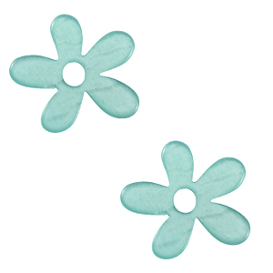 Pendentifs Polaris Elements Lucido fleur Bleu oc&eacute;an