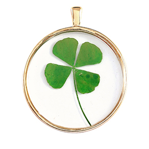 Pendentifs avec fleurs s&eacute;ch&eacute;es Dor&eacute;-vert