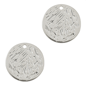 Breloques en m&eacute;tal DQ 20mm Argent&eacute; antique (sans nickel)