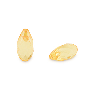 Perles acryliques goutte Jaune spectra transparent