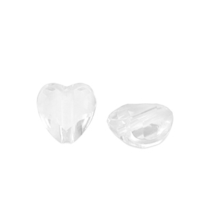 Perles acryliques c&oelig;ur Transparent