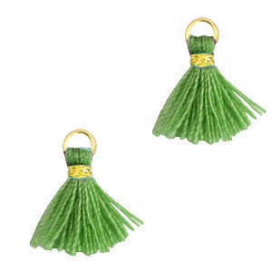 Pompons 1.2cm Dor&eacute;-vert jungle