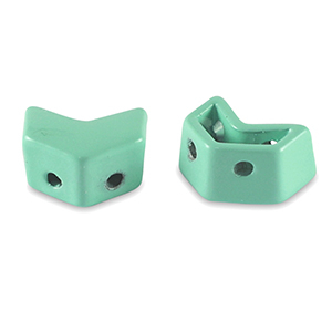 Perles tile fl&egrave;che turquoise