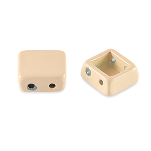 Perles tile carr&eacute; Beige abricot