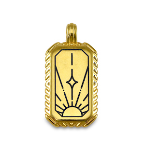 Breloques en m&eacute;tal DQ soleil Dor&eacute; (sans nickel)