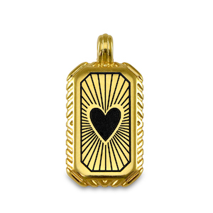 Breloques en m&eacute;tal DQ c&oelig;ur Dor&eacute; (sans nickel)