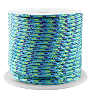 Cordelette 2mm Bleu-violet-jaune