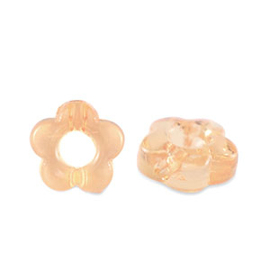 Perles acryliques fleur Transparent marron cuivre