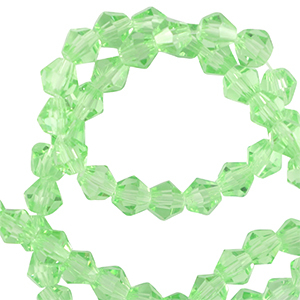 Perles &agrave; facettes bicone 6mm Vert printemps