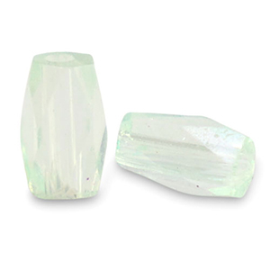 Perles &agrave; facettes tube Vert menthe doux