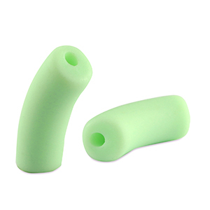 Perles tubes acryliques mat Vert menthe