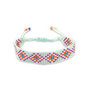 Bracelets tendance Vert menthe-violet