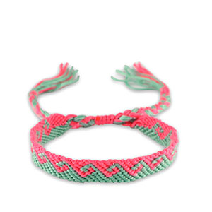 Bracelets tendance Rose n&eacute;on-turquoise