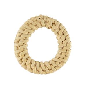 Pendentifs en rotin 40mm Blanc natural