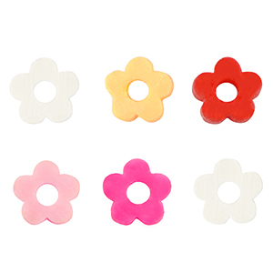 Perles Katsuki fleur 6mm Multicolore-pearl shine coating