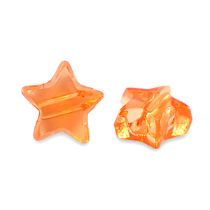 Perles acryliques &eacute;toile Transparent orange