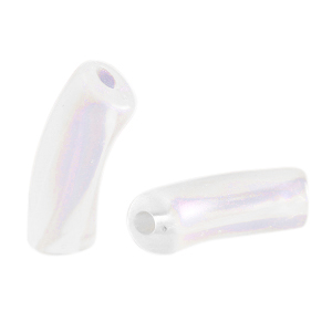 Perles tubes acryliques Transparent AB