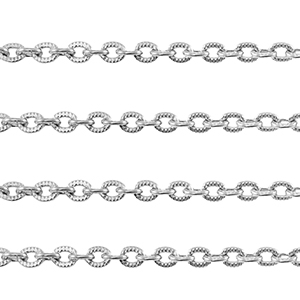Appr&ecirc;ts en acier Inox cha&icirc;ne maille jaseron maille for&ccedil;at Argent&eacute;