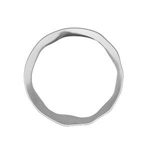 Breloques en acier Inox 28mm Argent&eacute;