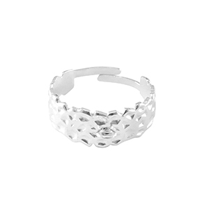 Bagues en acier Inox avec anneau Argent&eacute;