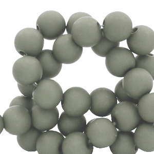 Perles acryliques 6 mm Vert feuille de sauge