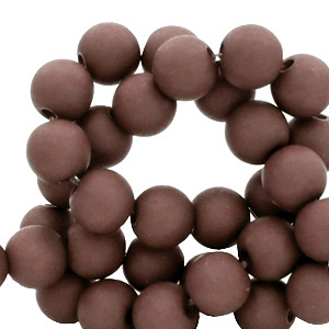 Perles acryliques 4 mm Marron s&eacute;pia