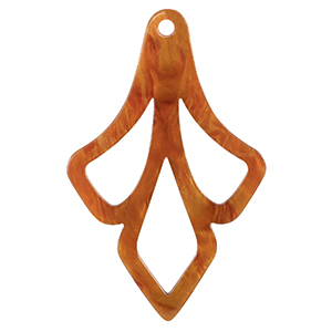Pendentifs en r&eacute;sine Marron topaze