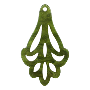 Pendentifs en r&eacute;sine Vert mousse