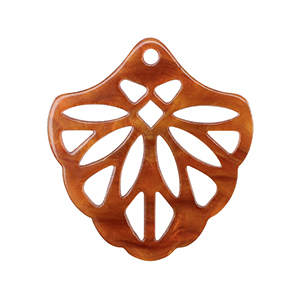 Pendentifs en r&eacute;sine Marron topaze