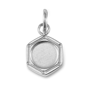 Pierre de Naissance breloque avec serti pour flatback SS16 en acier Inox Argent&eacute;