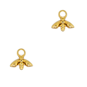 Breloques en acier Inox abeille Dor&eacute;