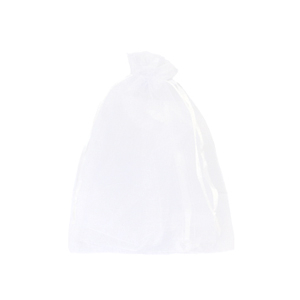 Sachet &agrave; bijoux en organza 7x9cm Blanc