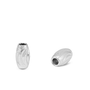 Perles en acier Inox 3x5mm Argent&eacute;