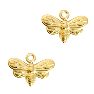 Breloques en acier Inox papillon Dor&eacute;