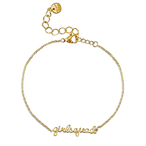 Bracelets en acier Inox ''girlsquad'' Dor&eacute;