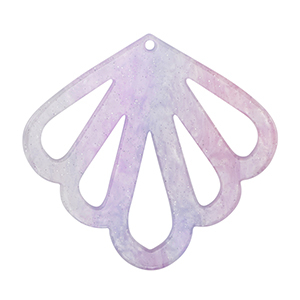 Pendentifs en r&eacute;sine coquille Violet