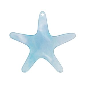 Pendentifs en r&eacute;sine &eacute;toile de mer Bleu