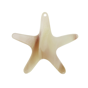 Pendentifs en r&eacute;sine &eacute;toile de mer Beige