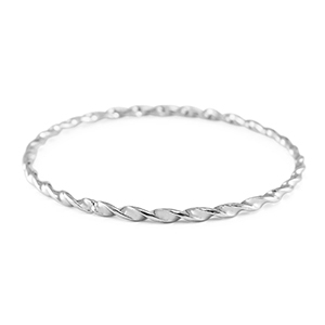 Bracelets en acier inox torsad&eacute; Argent&eacute;