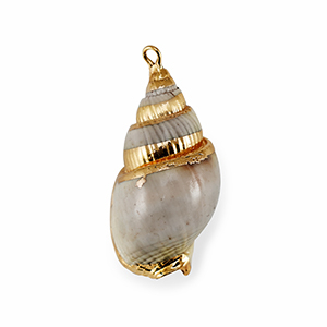 Pendentifs coquillage specials Gris-dor&eacute;