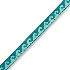 Ruban texte waves Turquoise-bleu