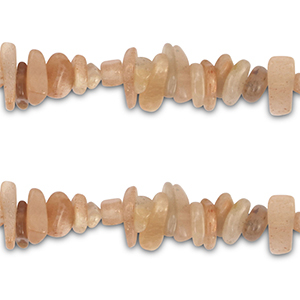 Perles chipstone Pierre de soleil Beige clair-rose