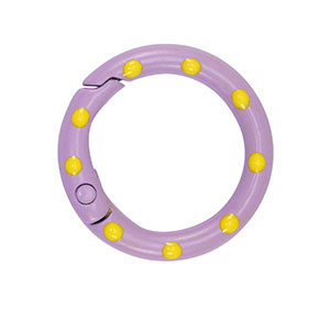 Appr&ecirc;ts color&eacute;s anneau porte-cl&eacute;s Violet-jaune