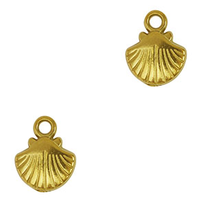 Breloques en acier Inox coquille Dor&eacute;