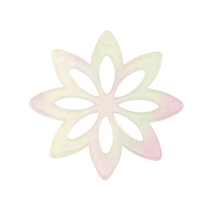 Pendentifs en r&eacute;sine fleur Lilas-vert multicolore