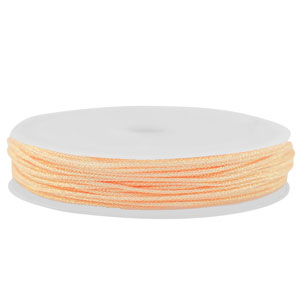 Fil macram&eacute; tress&eacute; 1mm P&ecirc;che m&eacute;tallique