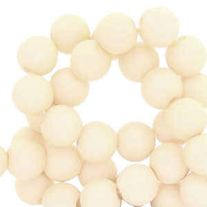 Perles acryliques 8 mm Blanc vanille